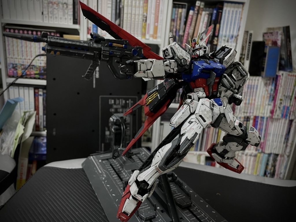 有名なポーズ。背景汚くてすんません