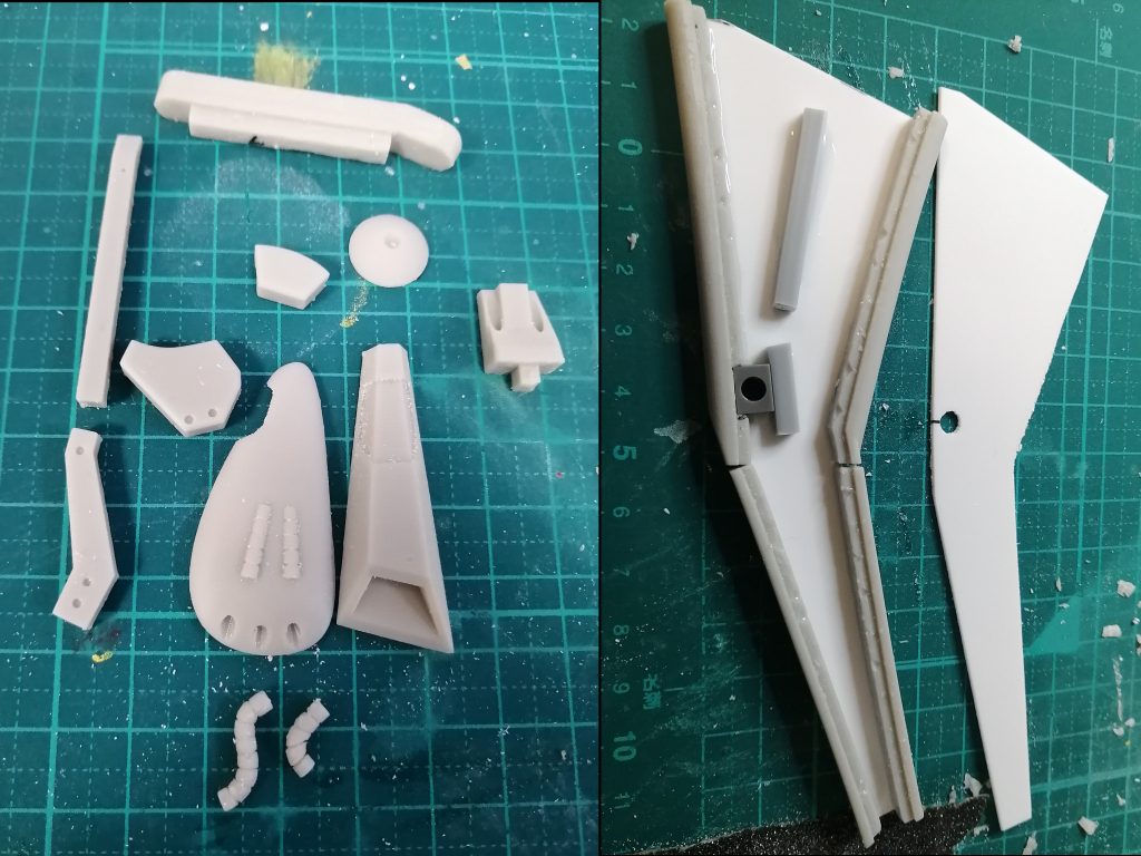 グライバインダーは箱組みして、3Dプリンタパーツを貼り付けています