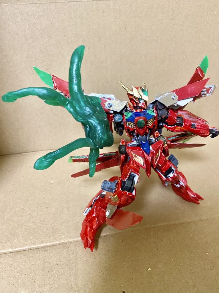 GNインパクト‼︎その威力は当たれば一撃で相手を撃破するほどの絶大な威力、侵略者との戦いをフリートとこの技で戦い抜いたため技の練度も上がっている、粒子貯蔵量も上がっているので拳に集める粒子も増えている。以上、バルバトスフリートエクシードでした最近中の人がクリアランナー再形成にはまっているのでせっかくなのでフリートに使ってみました、それでは皆様方今年もよろしくお願いします。