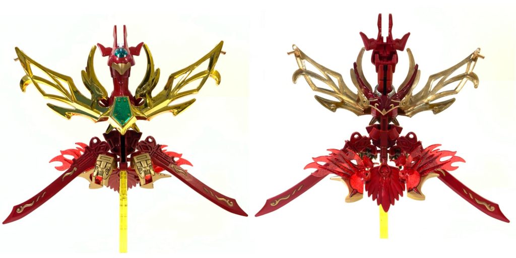 ●天の鎧 前後ジャンクパーツの寄せ集めで成形、鳳凰っぽく見えるように。天の鎧(リメイク)+神獣感