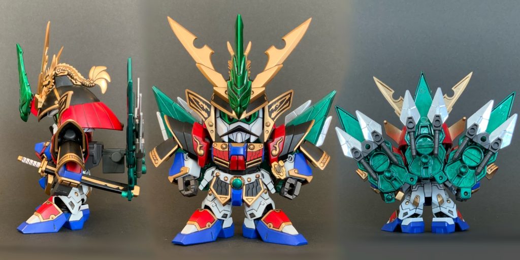 ●地の鎧装着形態 各面背部 地の鎧パーツと本体の間に、専用ジョイントパーツを作成してあります。