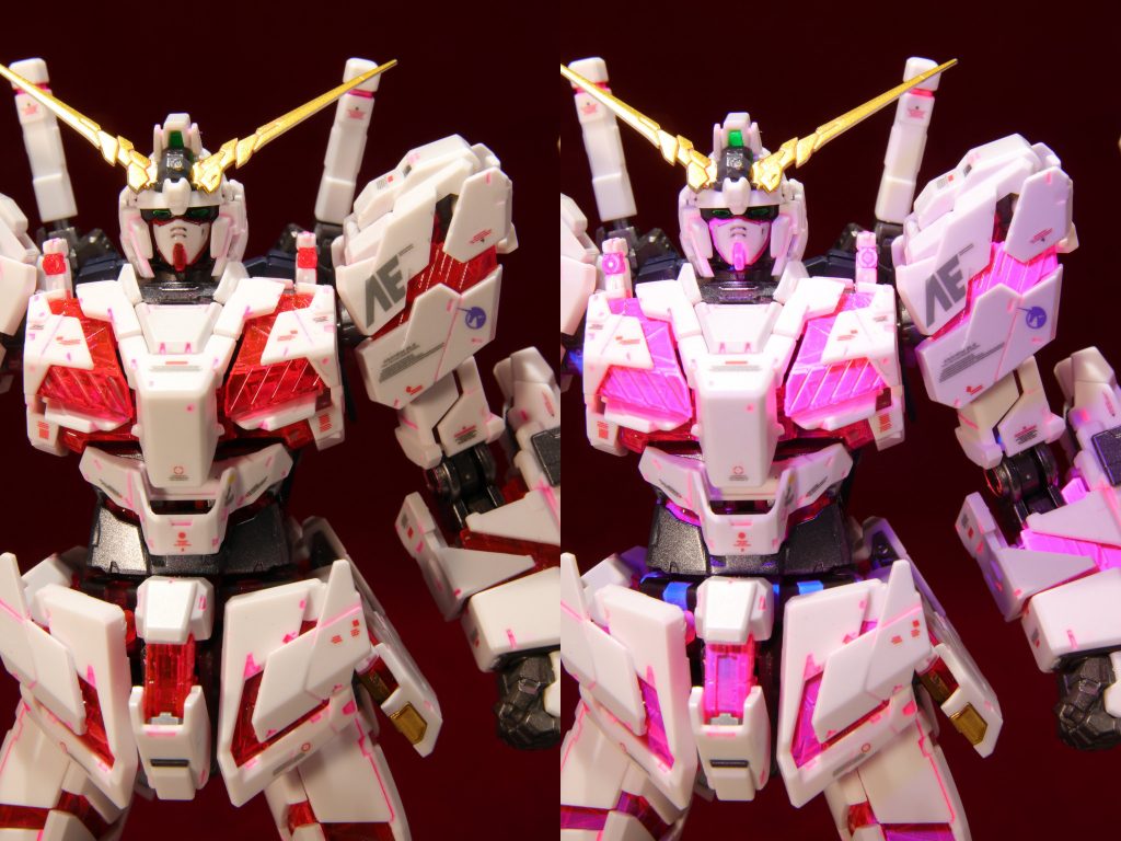 フレーム発光 ビフォーアフター照明の当て方は変えずでやってます