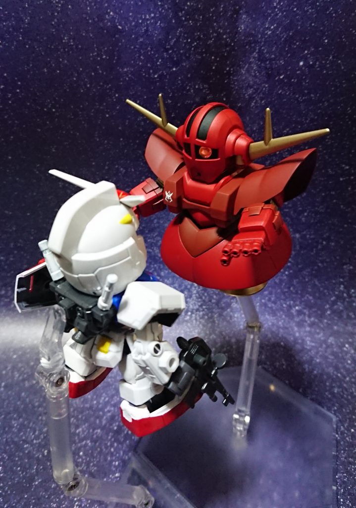 ″こう近付けば、四方からの攻撃は無理だな、シャア！″″ちぃぃっ！″