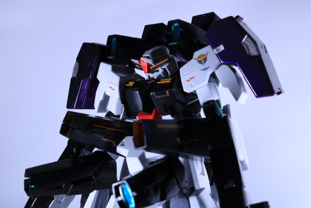 ティエリア機特有の力強さとパーソナルカラーのパープルがよく合いました。本当にダブルオーキットはいいですね。