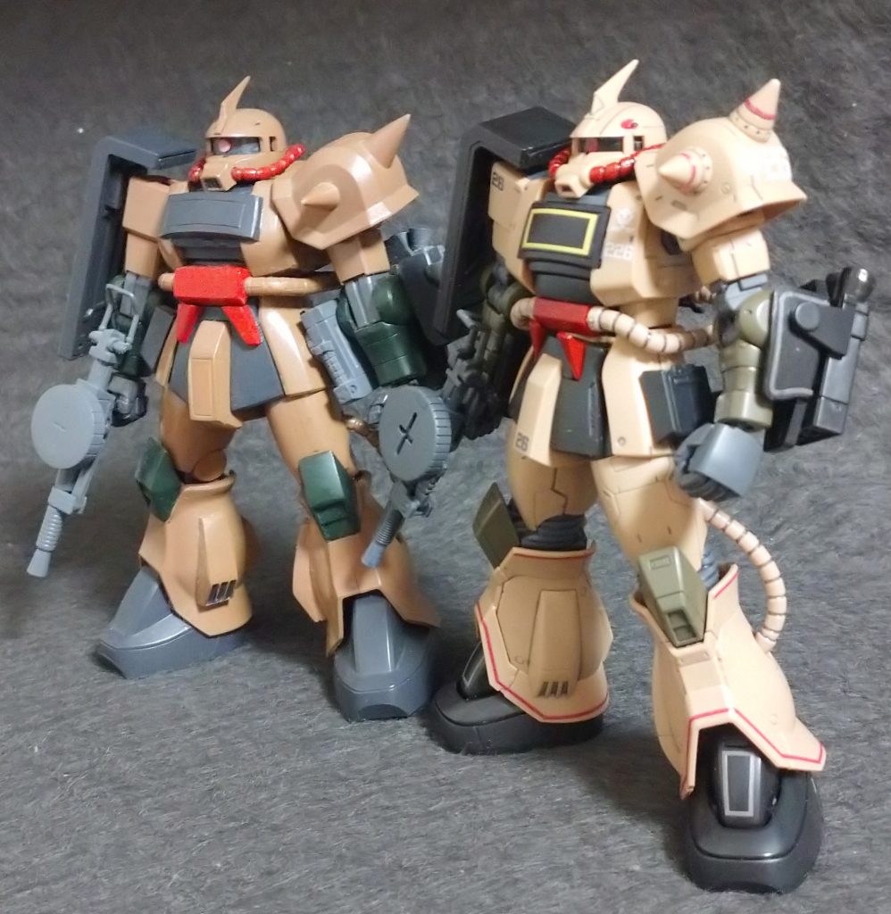 過去にミキシングで製作した､ザク･デザートタイプ(未投稿)と比較