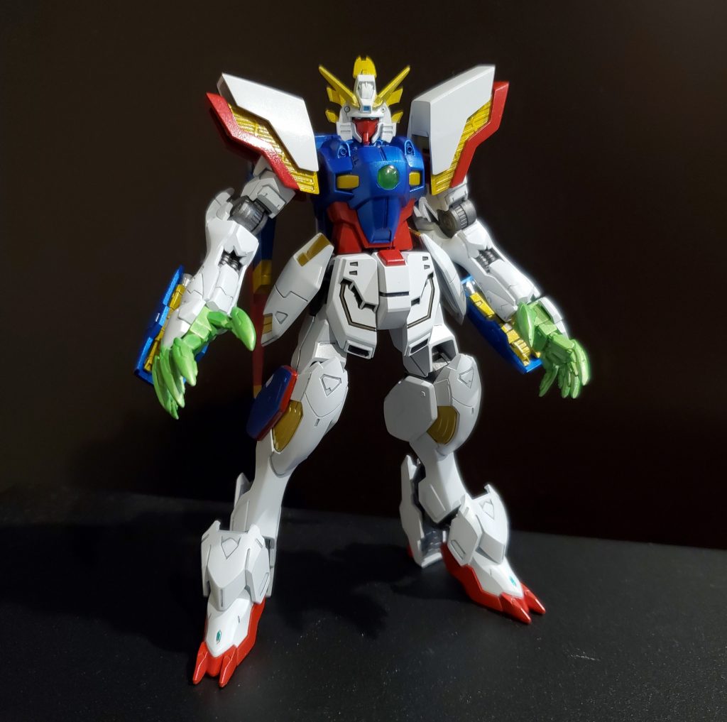 正面。バルバトスルプスの四肢、ルプスレクスの手、腰部に端白星の外くるぶし装甲を移植。当初は四肢もルプスレクスにしてみたんですが、手長過ぎ(笑)となり変更しました!