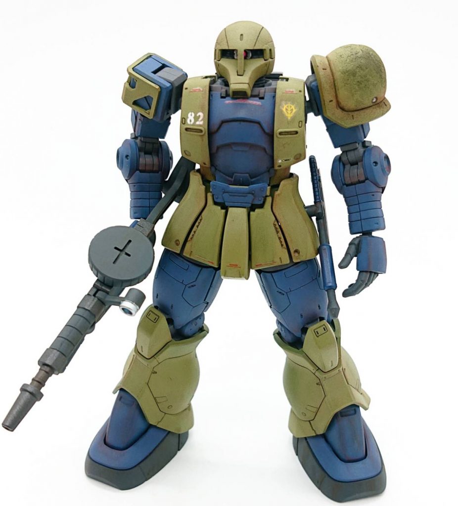 キットのクォリティが高かったので、ハイキューパーツ製モノアイをディテールを追加したモノアイ基部に埋め込んである以外はほぼ手を加えていません。