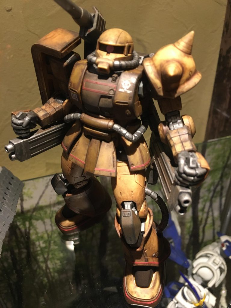 ケースの中で上からの光