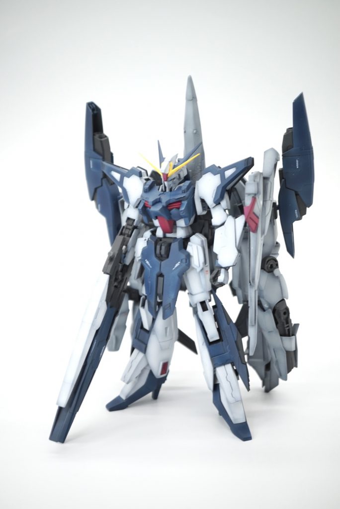 本体の方はグランプリホワイトブルーも濃いめで霞んだ色合いにディテールなどはあえて追加していません。ヒール化したことで少しだけスッとした感じになったかな。