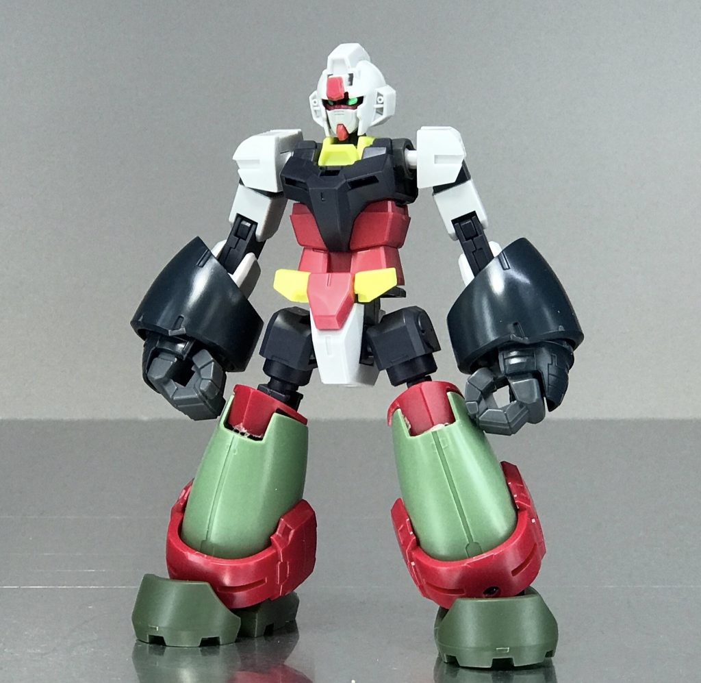 ボディはこんな感じ。これまた特徴的なぶっとい手足ですが、腕はMGズゴックの腕ジャバラ、脚はクシャトリヤの太腿や、グリモアRBの足を前後逆にして再現しています。