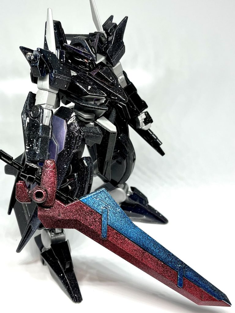 GNバスターソードはラップ塗装の感じでシルバー吹き付けてから各クリアを