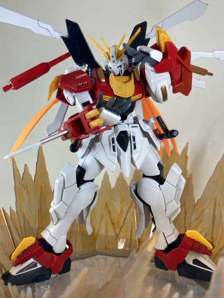 格闘機ではおなじみ、両手でエネルギーを凝縮して撃ちだす必殺砲撃の構え。