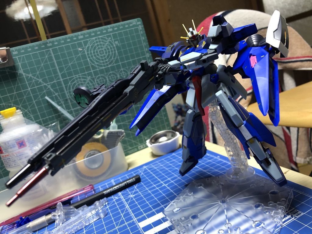 スタンドに乗せて…右腕はもう保持できていないのですが、テルティウムに肘を乗せて耐えてますwこの構図も悪くないですね^_^b