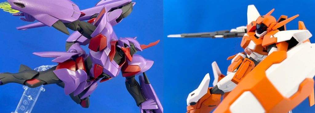 以前作ったハイアデルの写真と並べてみて。エース機同士の対決！燃えます！