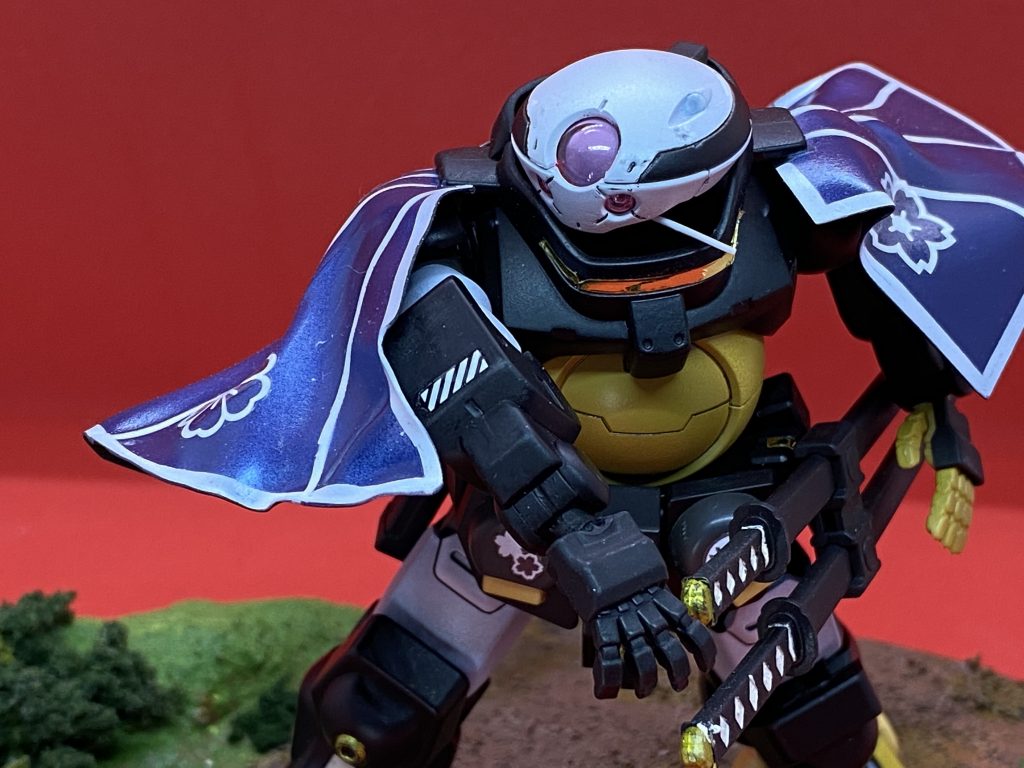 何となく縁を黒く塗ったら、侍ヘアーになっていました。