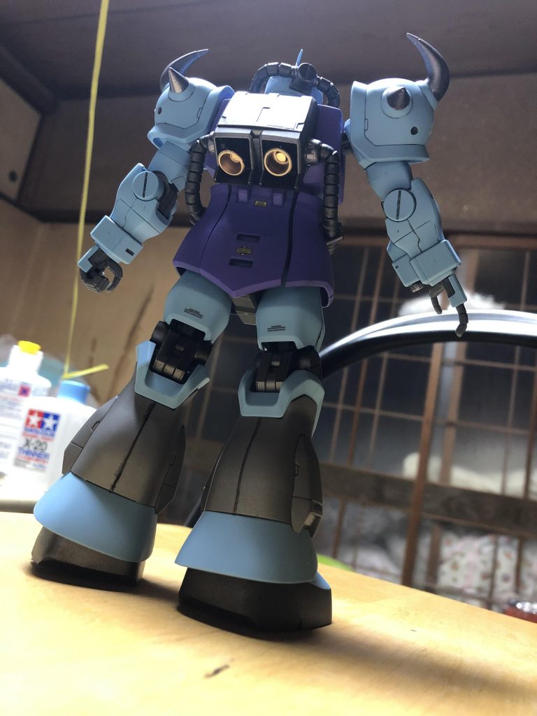 蛇腹チューブの組み付けが思いの外難儀でした…特に胴体は剥がれる紫との格闘でしたw