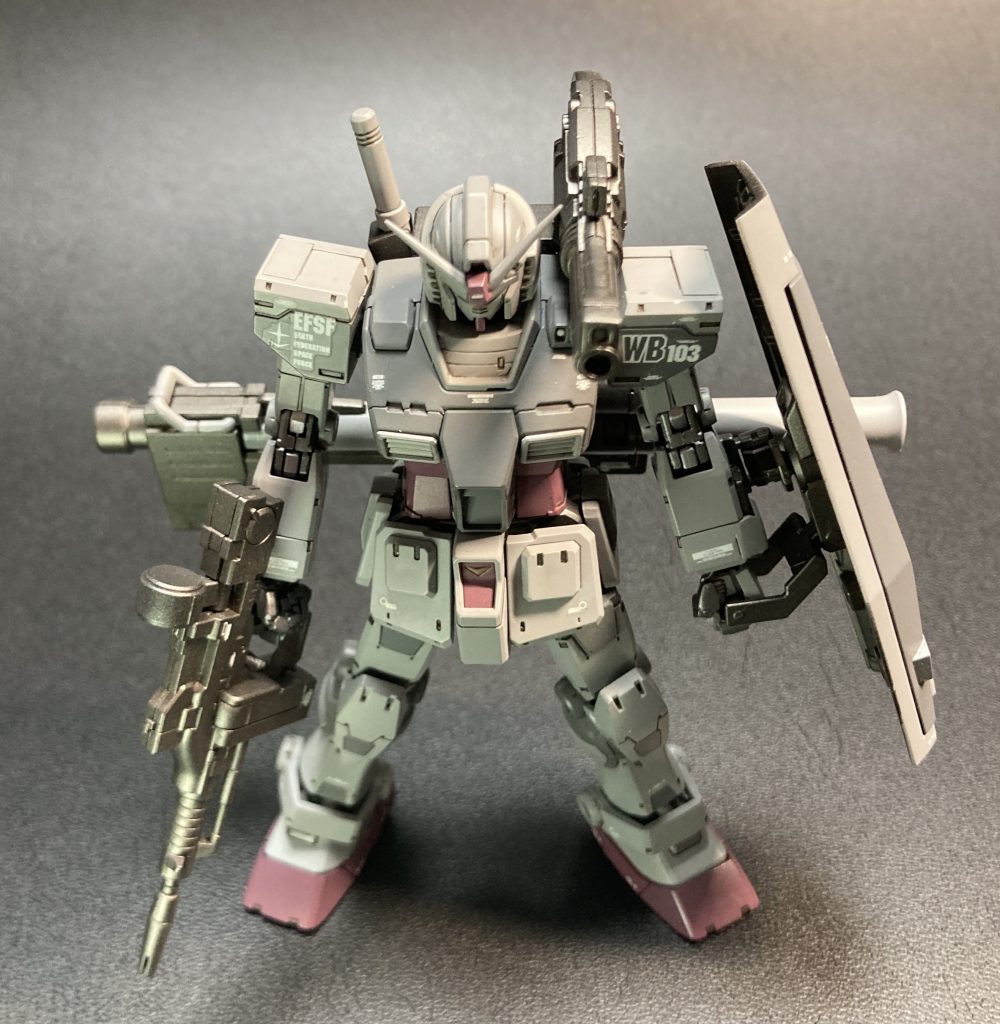 ディテールによる情報量が凄まじいです。全体的にバランスを見ながらマスキングによる塗り分けを施しました。