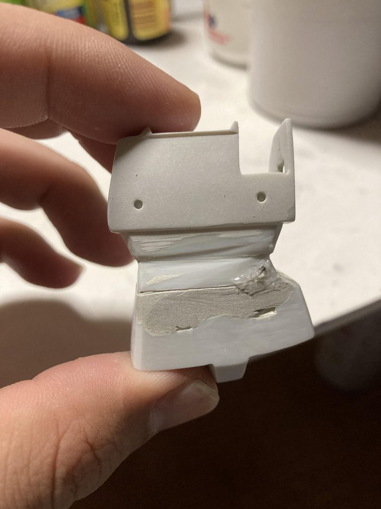 主に後ろを盛り削り。