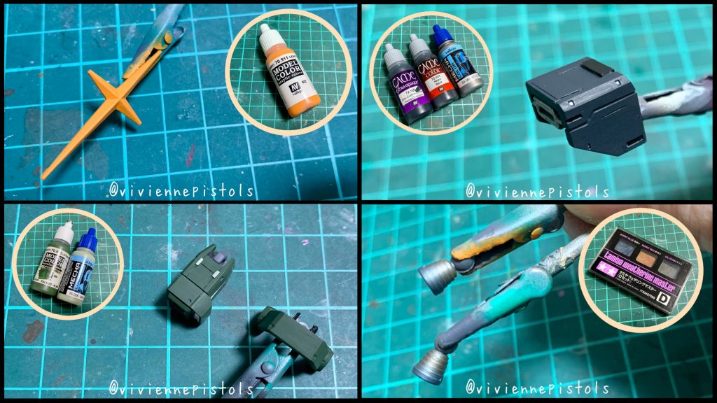 *サフとトップコート以外、筆での塗装*バーニア焼けを再現