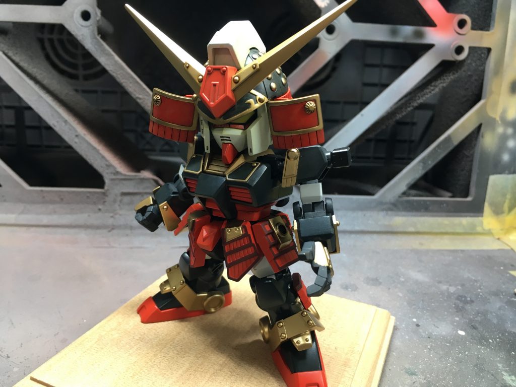 墨入れ&ウォッシング。このあと全体的に和風感出すのに黄色系でフィルタリングしました。