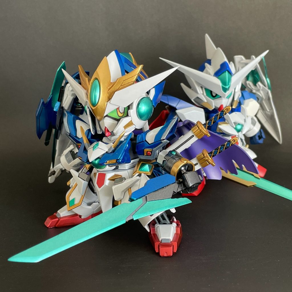 かつての騎士ガンダムエクシアと…以上、創世騎士ガンダムエクシアでした。モチベ上下あり21年内に作り切れませんでしたが、22年初作品となりました。では、次回を待て!