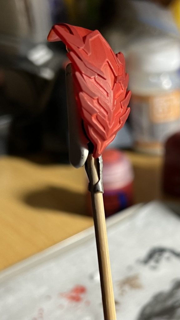 ちょんまげ塗り途中