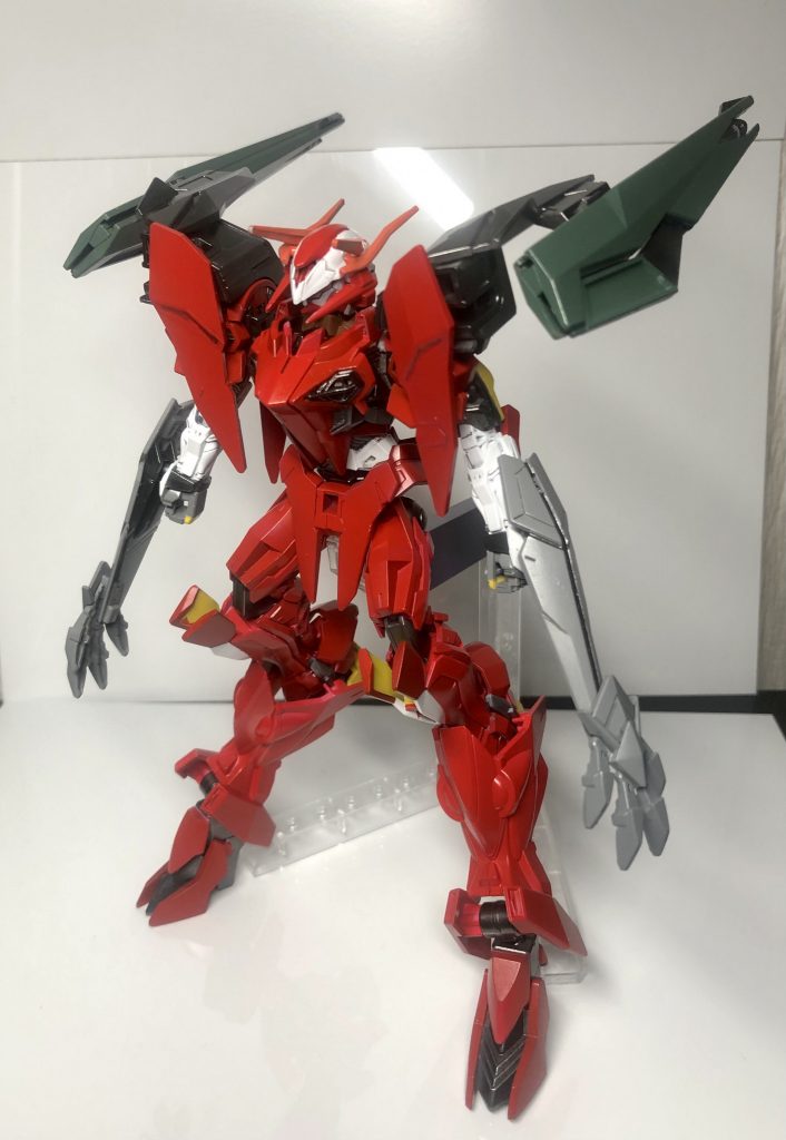 レベルゾモード(フロント)クアドロモードで通常のエヴァ2号機にしたので、レベルゾモードではエヴァ2号機獣化第二形態(ザ・ビースト)をイメージした配色にしました。