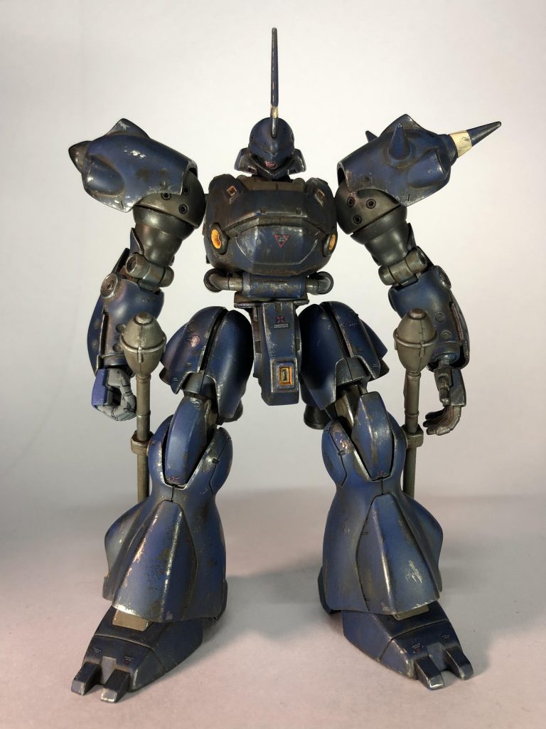 全体にガンメタでチッピングをして最後ウェザリングマスターのブラウンでウォッシングしました