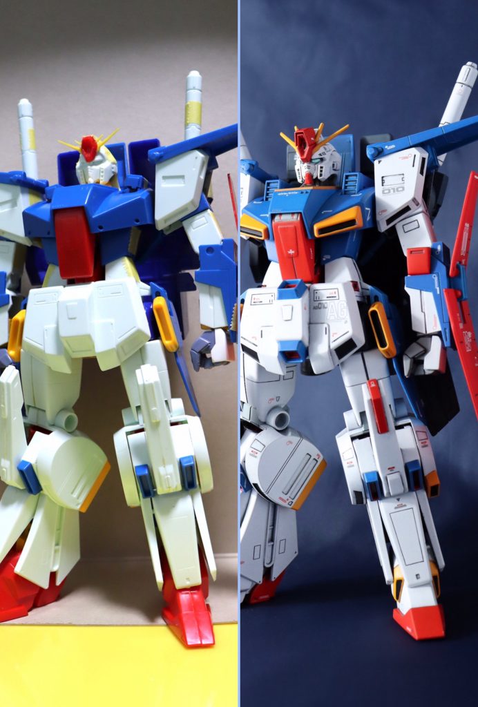 仮組みと完成品の比較