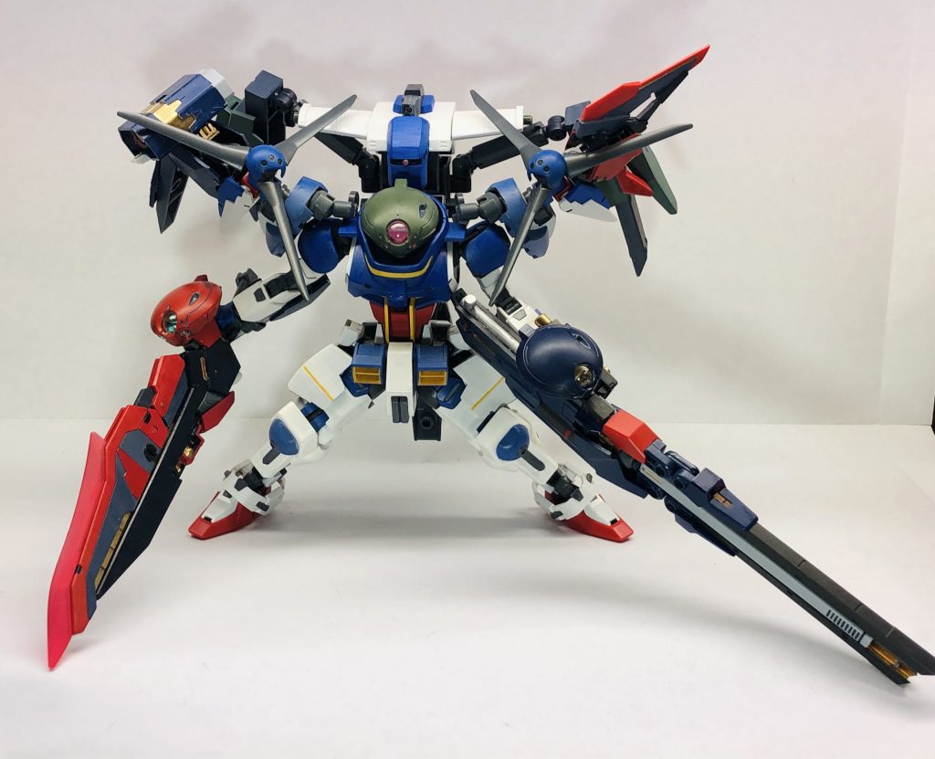 最後に全部乗せパーフェクトグリモアライザー。全力戦闘は5分が限界。死ぬほど装備するのが大変なのでもう一生見ることはない形態です。