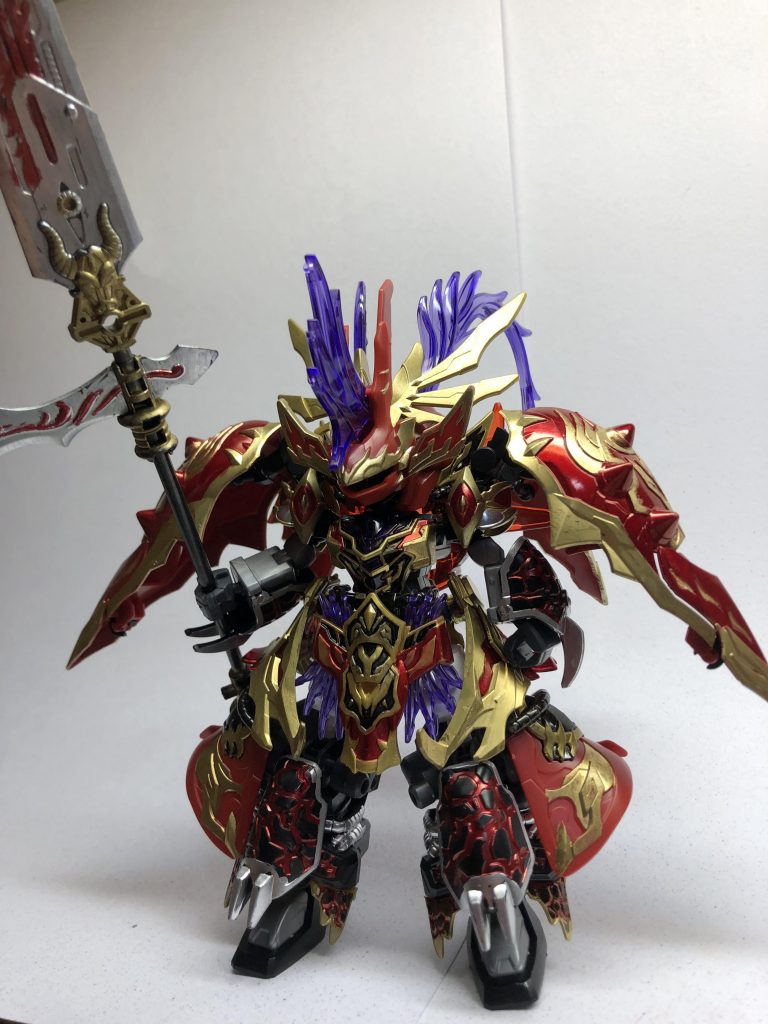 窮奇の腰のクリア以外は元々塗装してたカラーリングのままで組みました。呂布と貂蝉は元々ナイチンゲールの組み合わせなので色合いあってましたが董卓も割といい感じでした。