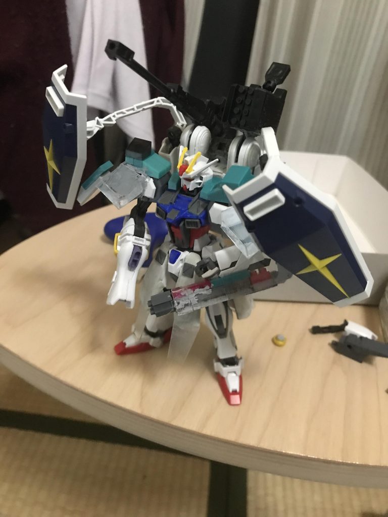 肩アーマーもガトリングもナノブロック、ナノブロックは偉大