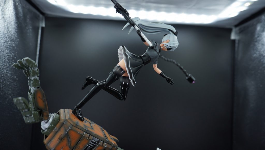 戦いの相手は、某コトブキヤの創彩少女庭園のキャラクターを使用しました。