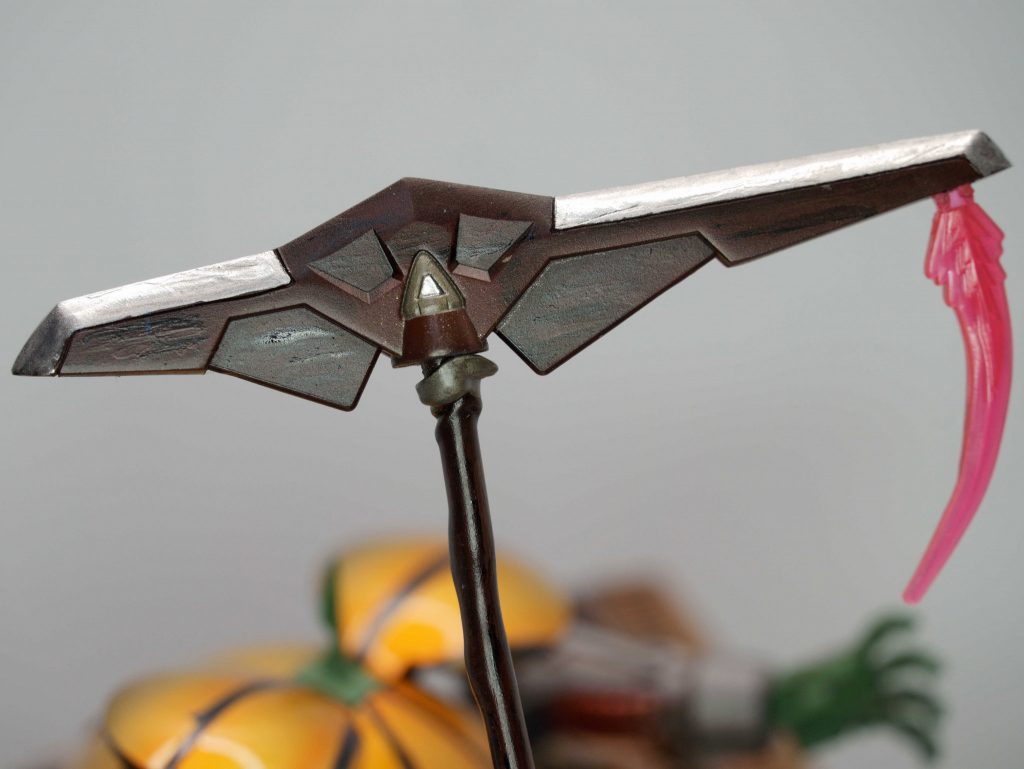 あと、悪魔的なヤツらは決まって鎌を持ってます（決めつけガンダムらしさ（？）を出すために、ビーム鎌にしました。