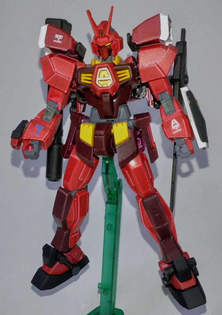 アーマーを脱いでレッドウォーリアへ。割とAGE1のパーツそのままですが、配色でレッドウォーリアに見えれば良いな、と思ってます。
