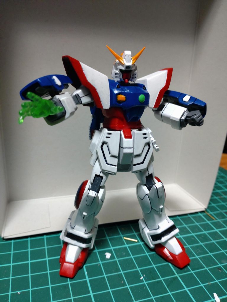 シャイニングフィンガーも。手首はモビルスーツインアクションのが転がってたので…(笑)軸だけ付属のポリキャップ手首から移植。