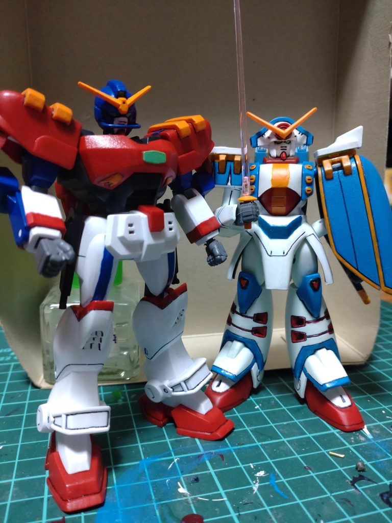 フランス代表とパチリ。グランドガンダム戦は熱い闘いだったなぁ。