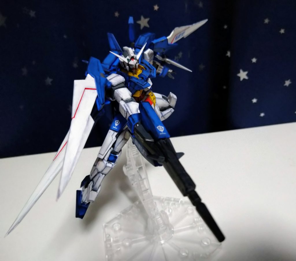 する必要無かったのですが、私の練習のため、ライフルを2mm延長しました。プラ板を挟んで接着しヤスって整形するときキット側も削ってしまい難しさを体感しました