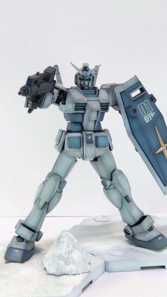 90mmマシンガンを他キットから流用。台座はカスタマーシーンベースの雪原をテクスチャーペイントで塗った物。寒冷地仕様をイメージしてます。