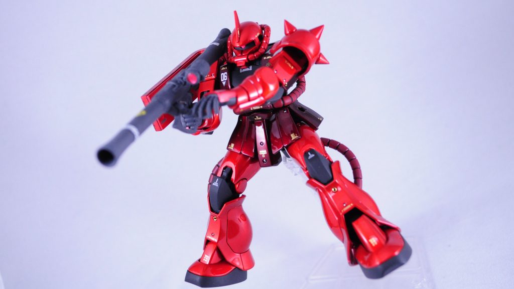 サイトレンズはバズーカにもつけてました。武器やフレーム類は艶消し。全部キャンディだとおもちゃっぽいかなと…。