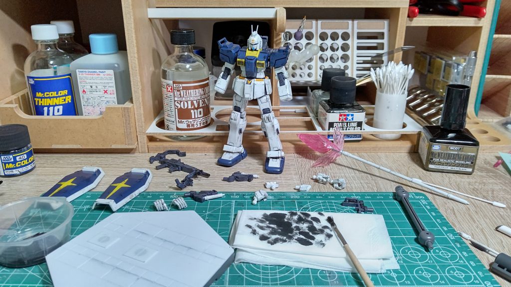 ドライブラシ時の写真。これやってる間に年を越しました笑