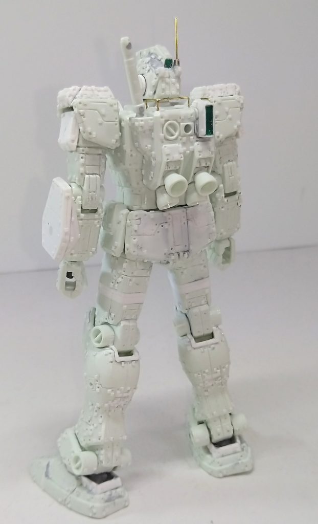 リアビュー！真鍮線でアンテナやバックパック上に手すりを付けました！