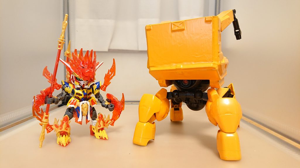 今回の製作で大きさがかなり変化したため悟空インパルスガンダムを上回っています