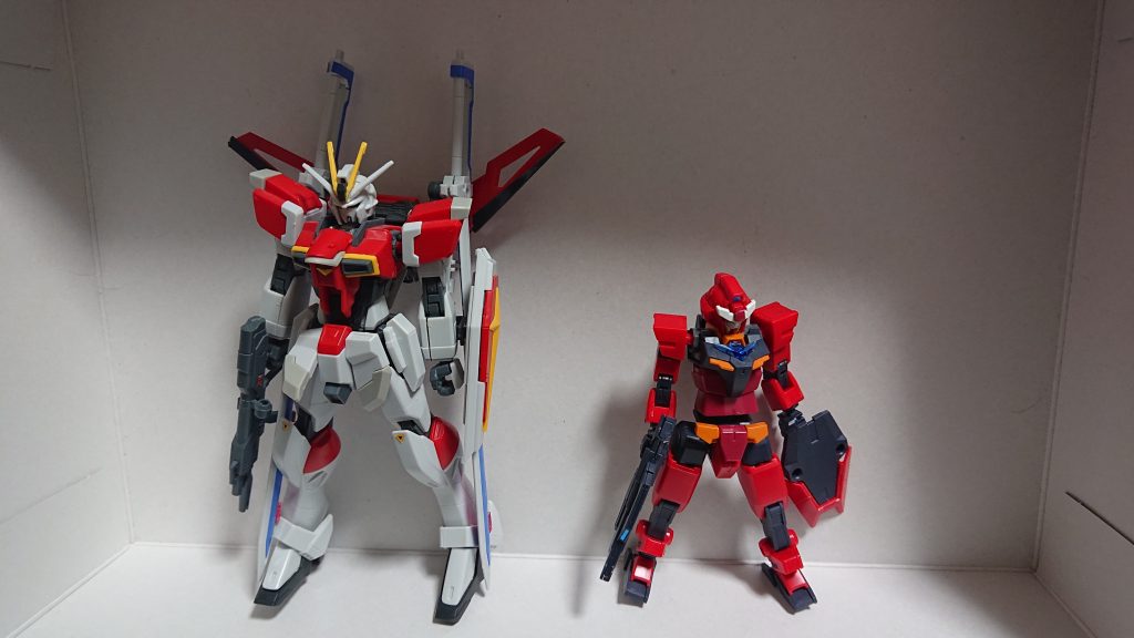 HGCEソードインパルスとコアガンダムリゼの二体でミキシング