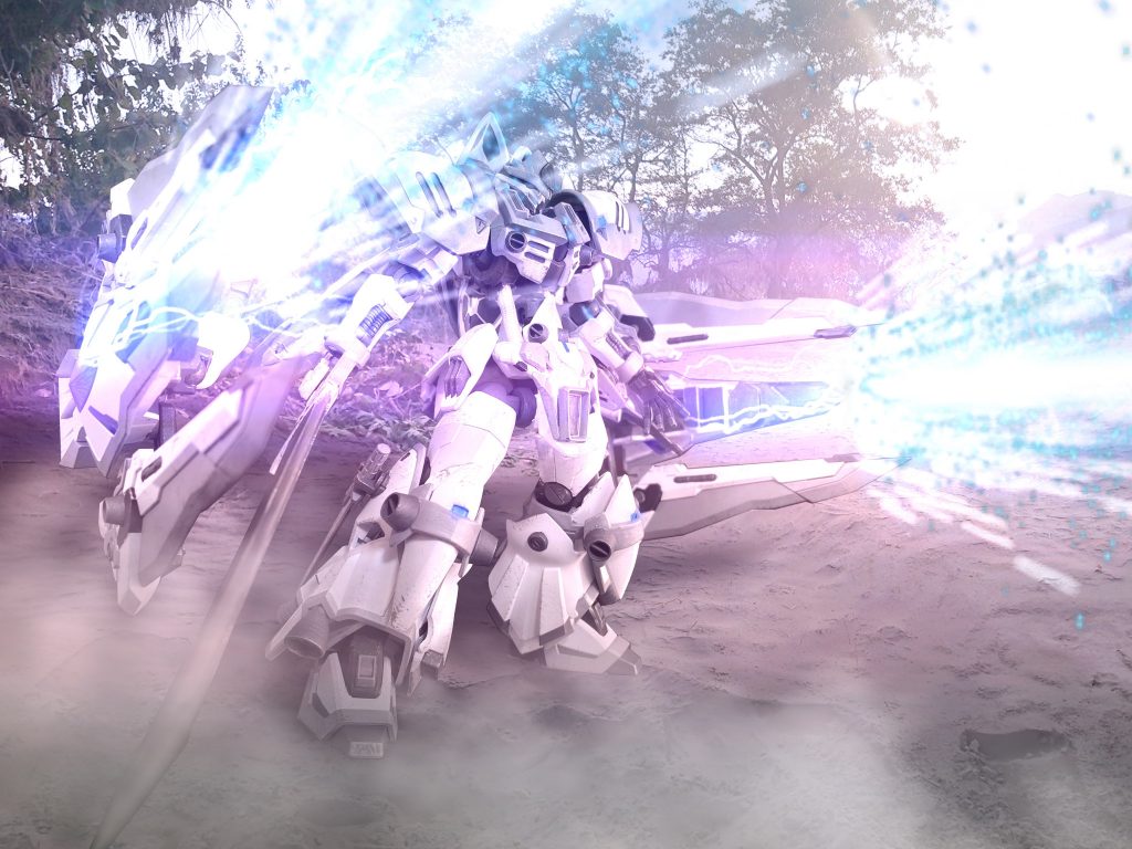 [戦闘イメージ:ラーズグリーズ砲発射！]重装形態において2つ装備されたランドグリーズから放たれる必殺技、ツイン・ラーズグリーズ砲のイメージで☺️