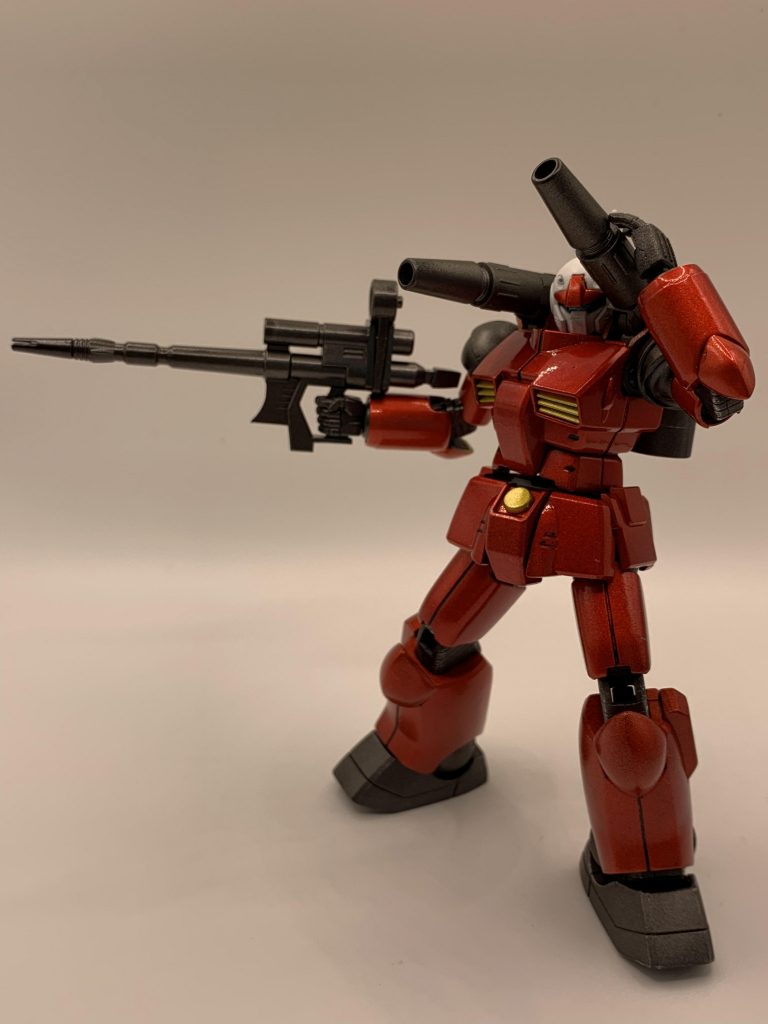 デカールもなんも貼らないで、ストレートに組んでなんのヒネリも無いカラーで塗装しただけですがめっちゃお気に入りの一体になりました。