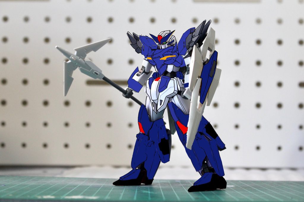 ▲配色本来はこのようにもう少し暗めの青色でいく予定でしたが...塗装って難しいですね^^;