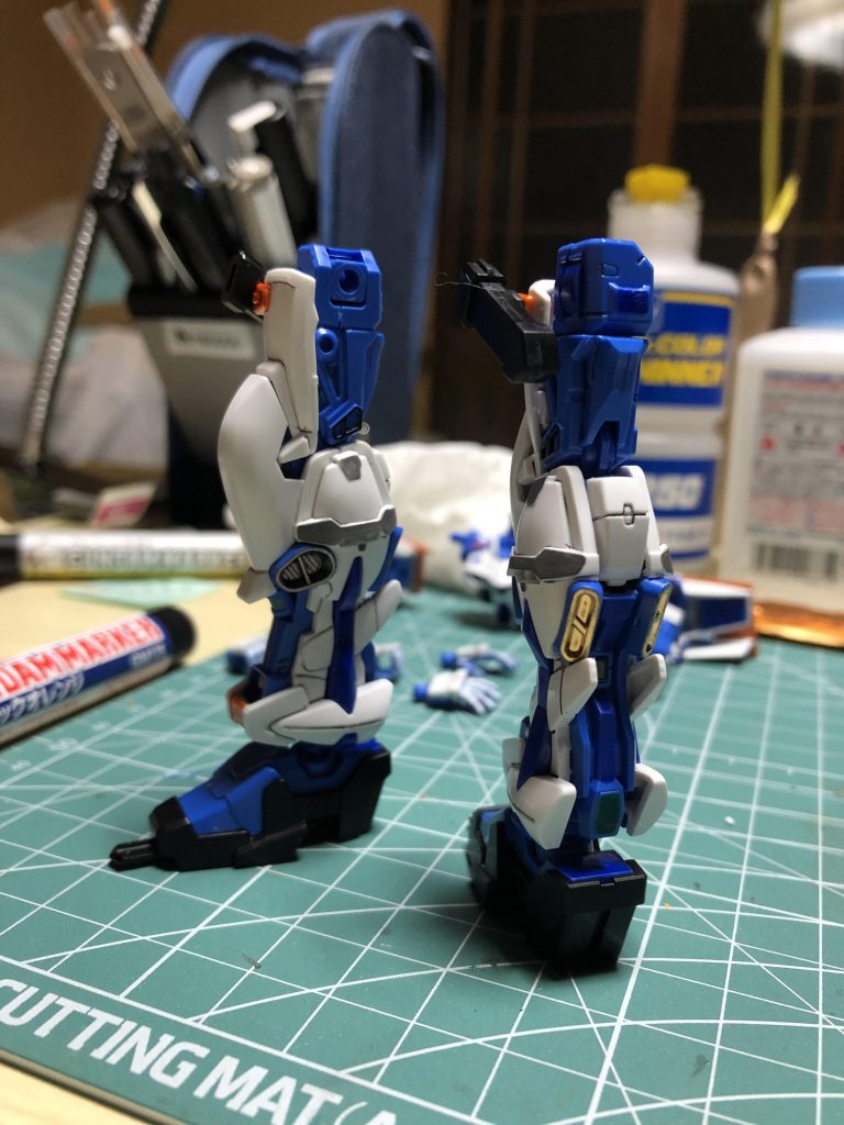 1番のっぺりした感じだった脚部の塗り分けは、凝りすぎない程度にできたと思います。