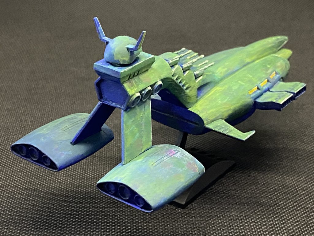 ムサイ、背面からの形状も魅力的です。旧キットのシンプルさを損なわないよう、ディテールアップは基本控えめです。