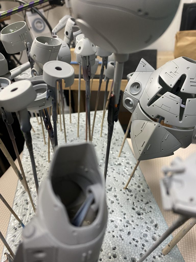 サフ吹き直後。色んなキットが使われてますねw